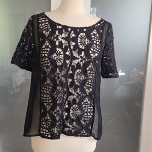 American Rag Black Lace Blouse